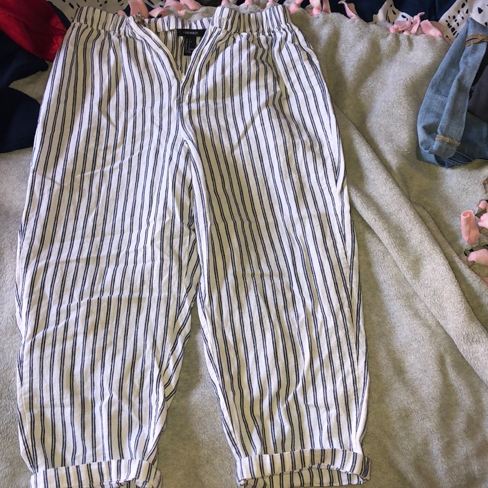 striped capri pants from forever 21